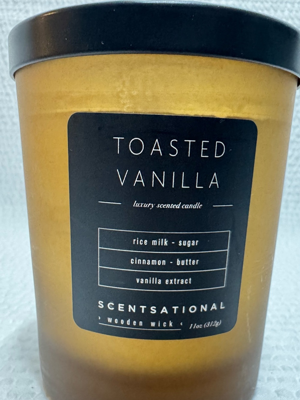 Scentsational Toasted Vanilla Scented Candle - Amber